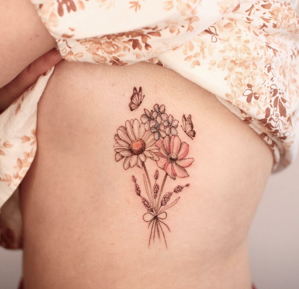 Chamomile and Lavender Tattoo