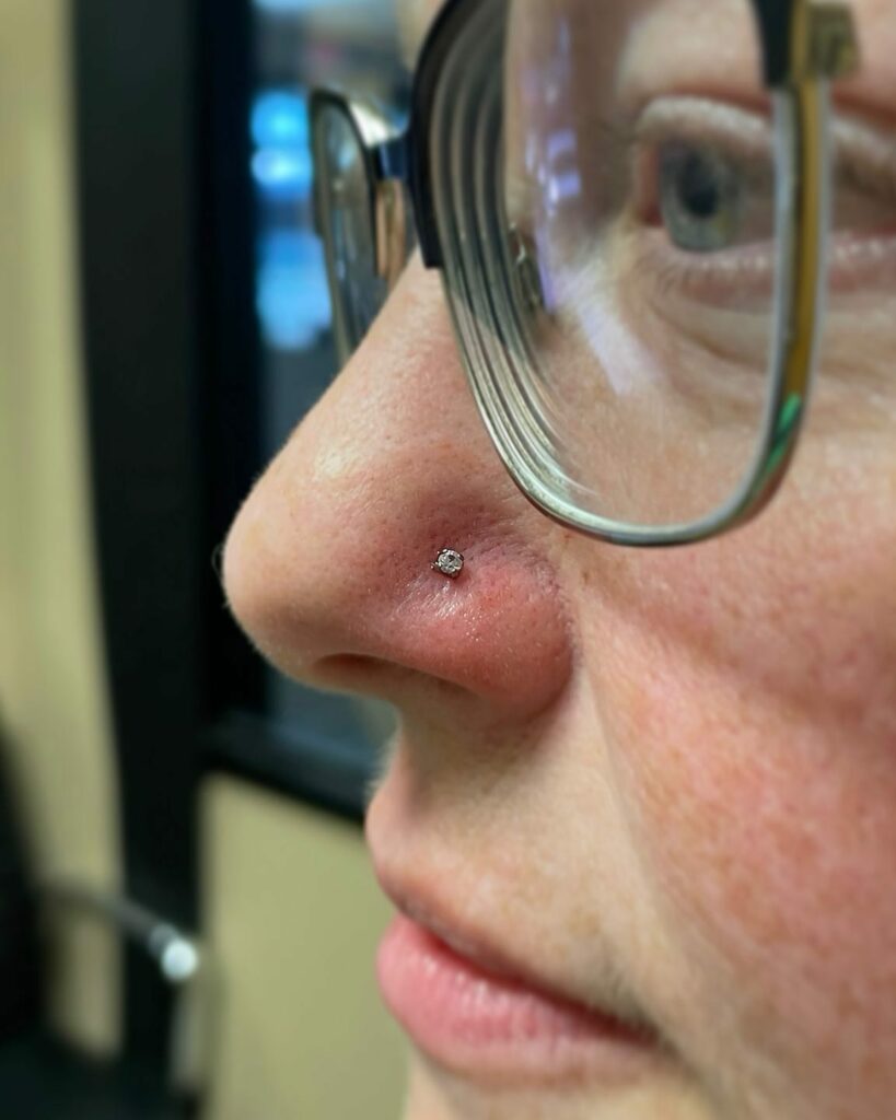 Right spot for nose on sale piercing