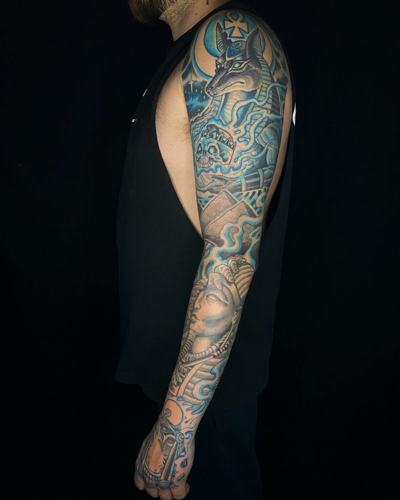 Egyptian Sleeve Tattoos