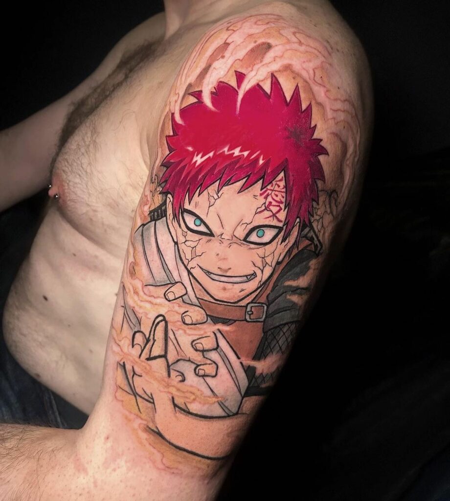 25 Gaara Tattoos for Naruto Fans in 2021  Gaara tattoo Naruto tattoo Cat  face tattoos