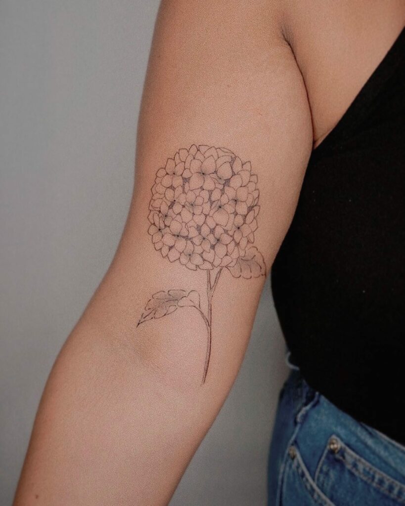 18 Hydrangea Tattoo Ideas For Romantic Ladies  Styleoholic