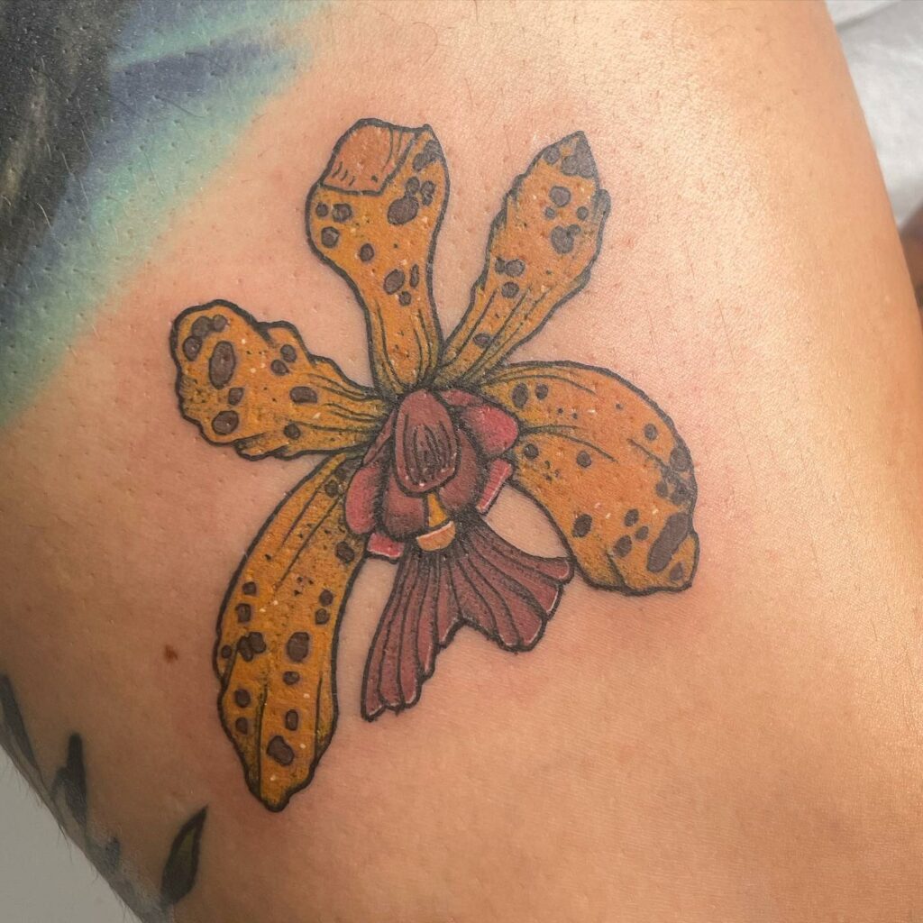 Yellow Orchid Tattoos