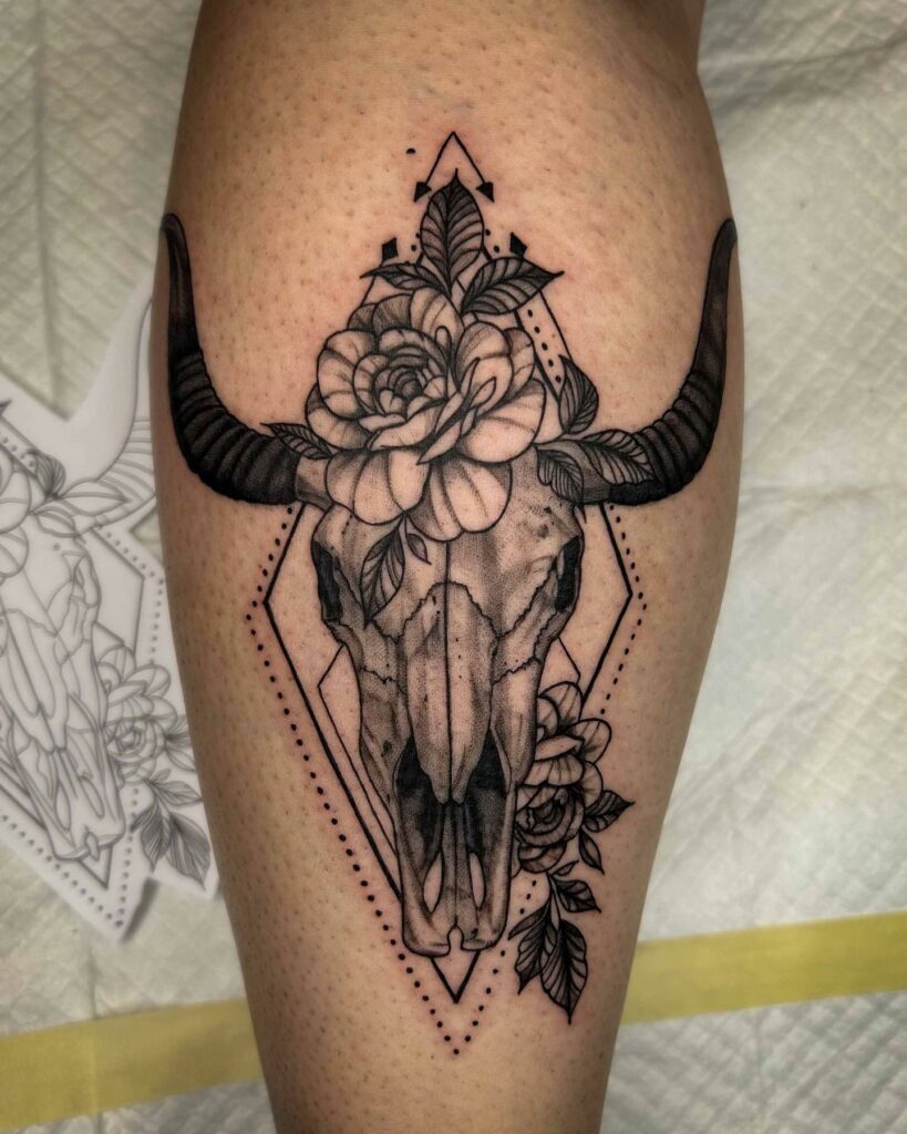 Bull Skull Tattoo