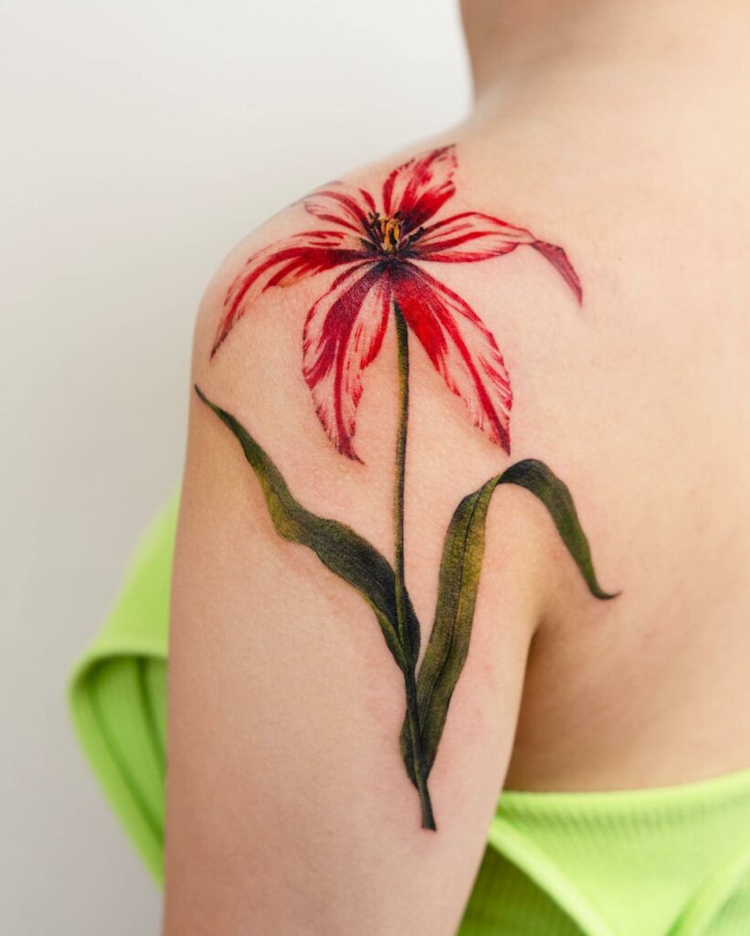 lily flowers tattoos