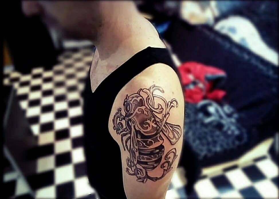 Tribal Bee Tattoo