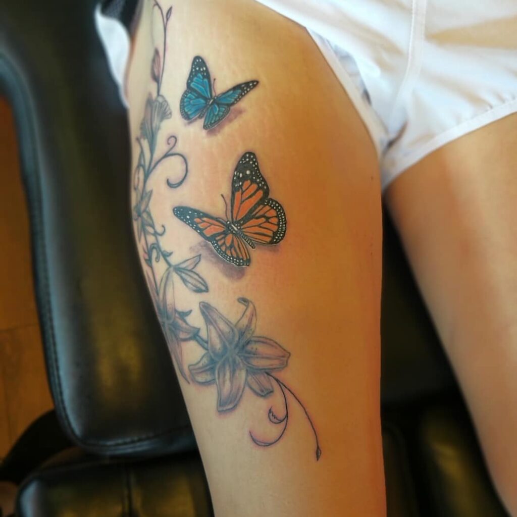 Realistic 3D Butterfly Tattoos