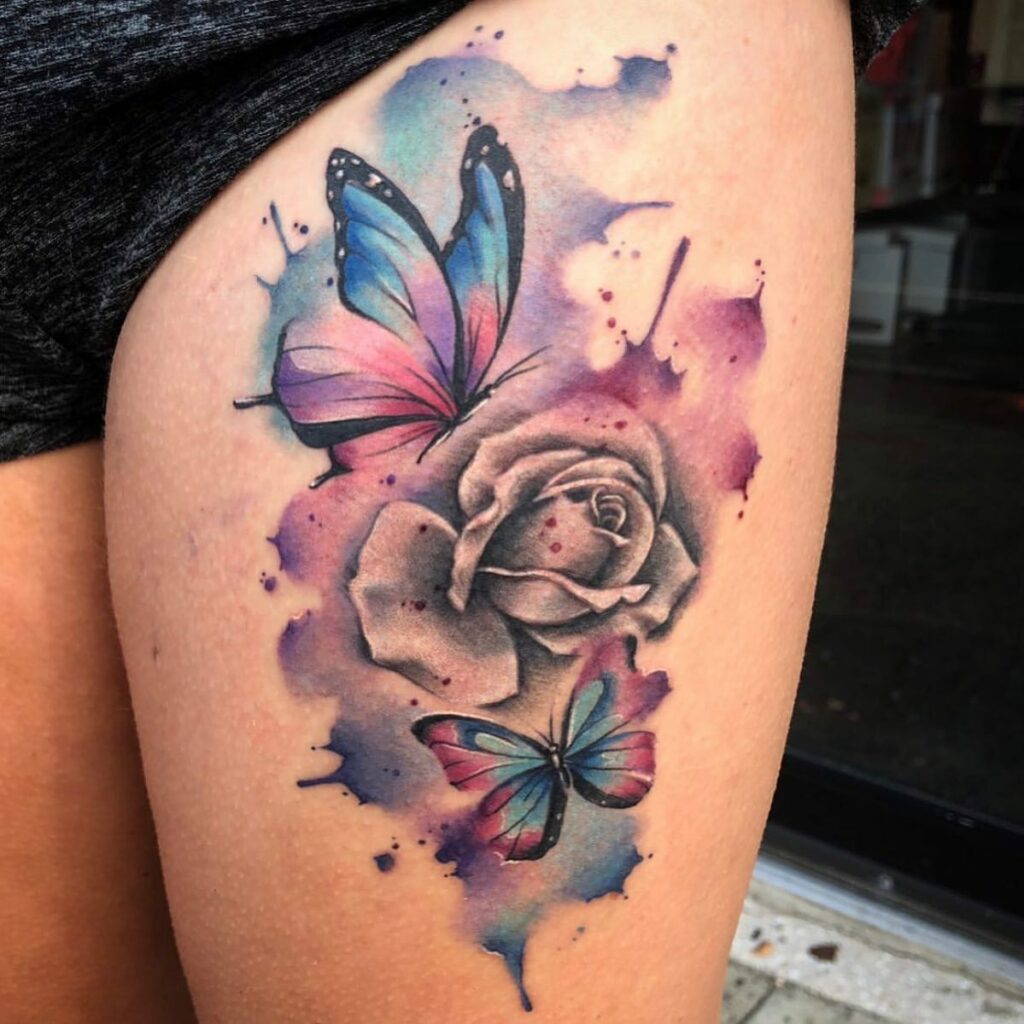 Watercolor Butterfly Tattoos