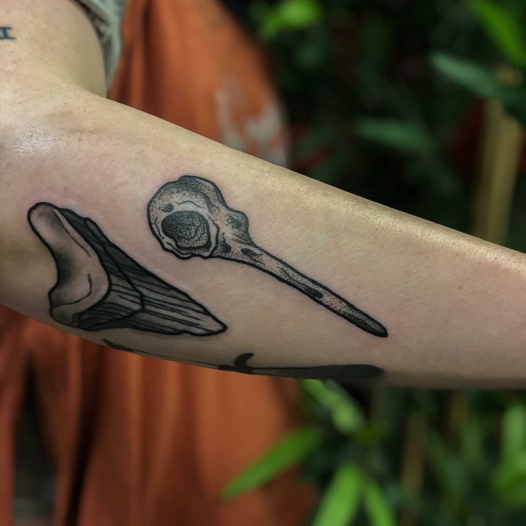 Hummingbird Skull Tattoo