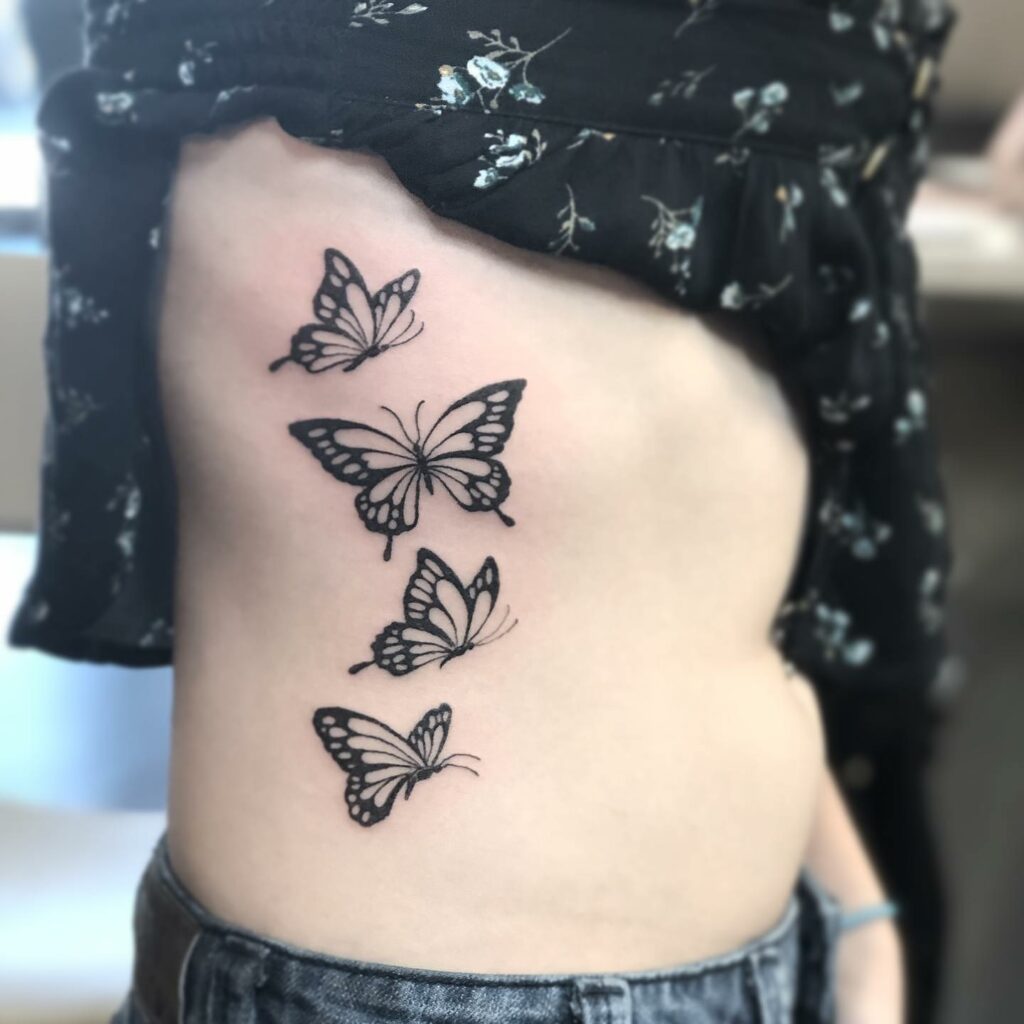 Butterfly Side Tattoo