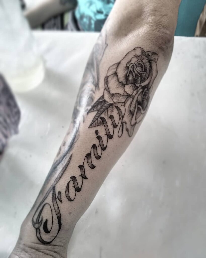 Family Rose Tattoo