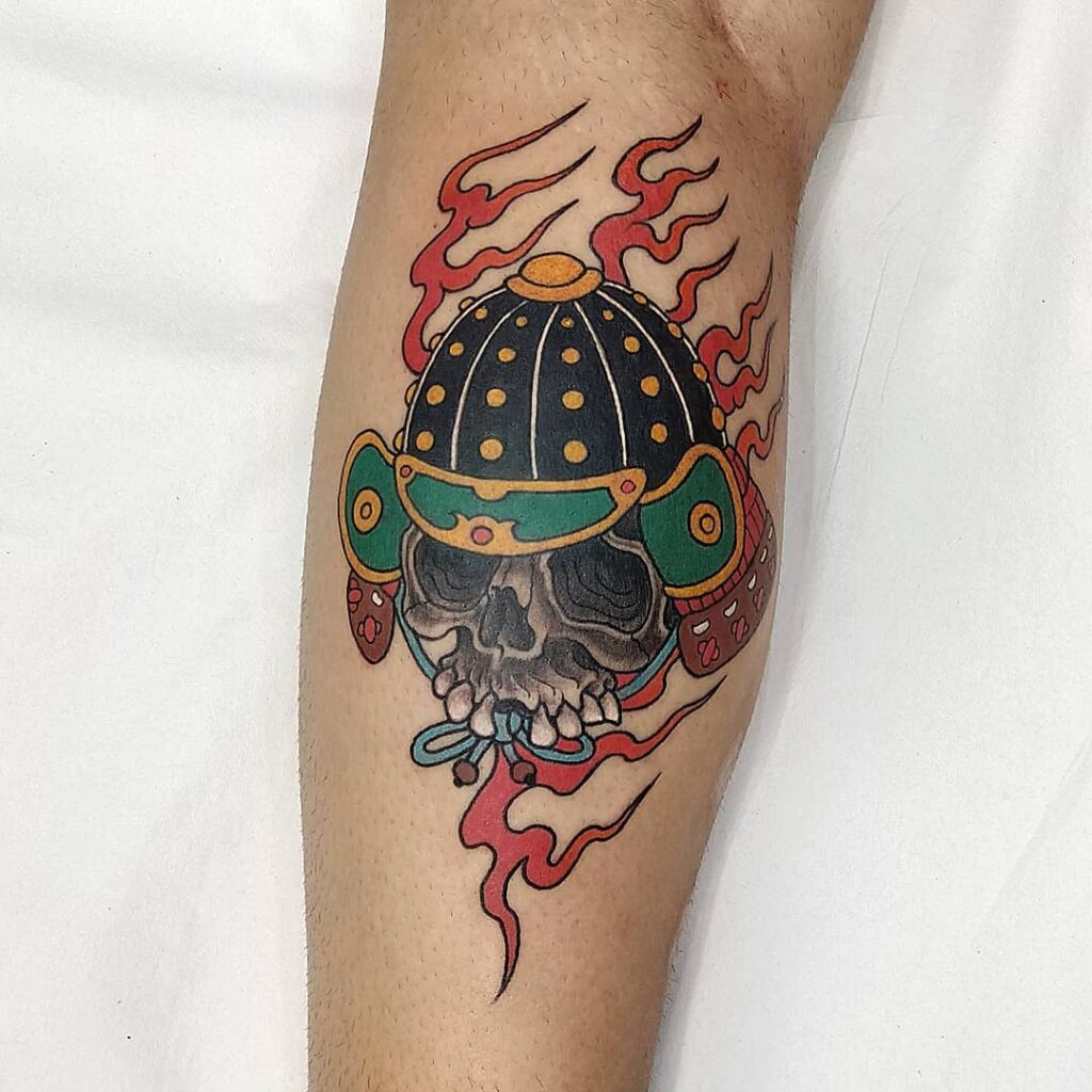 Samurai Helmet Tattoo  