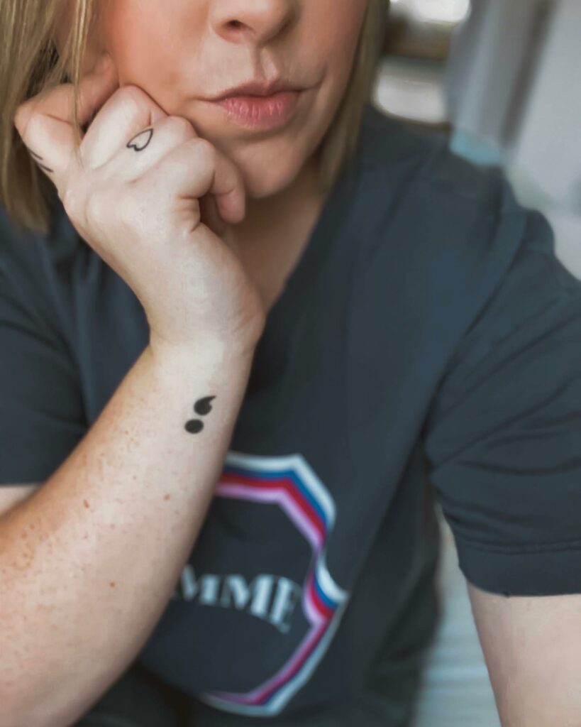  Semicolon Wrist Tattoo