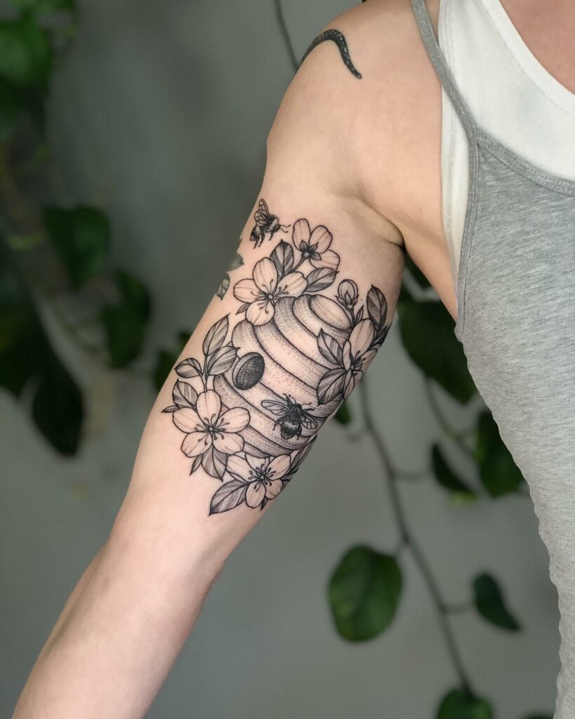 20 Inspiring Bee Tattoo Designs In 2023  Styles At Life