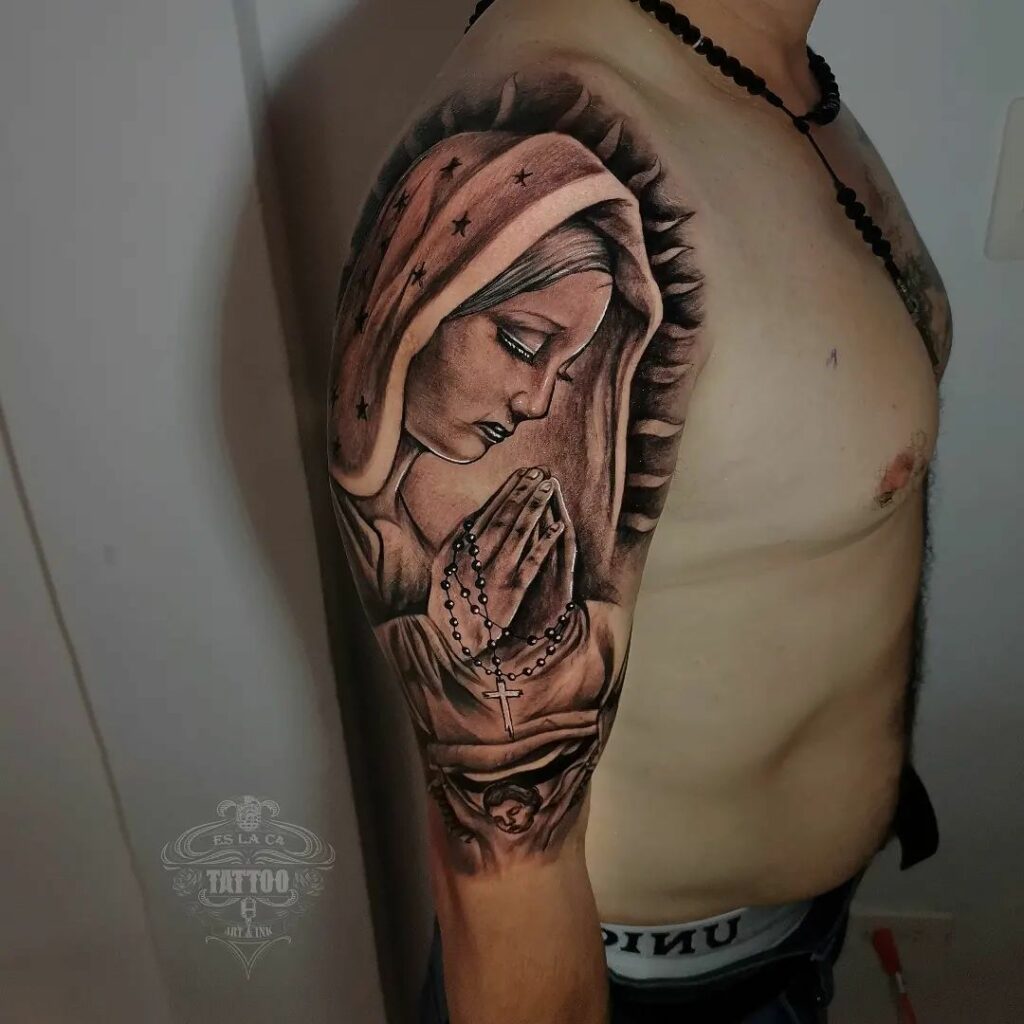 Virgen de Guadalupe Tattoo for Protection