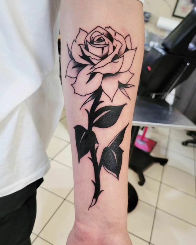 Inked Flowers  The Best Black Flower Tattoos  Article on Thursd