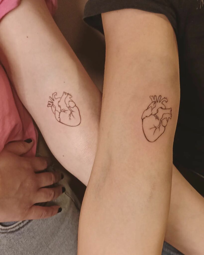 Amazoncom  Sister Heart Temporary Tattoo Sticker Set of 2  OhMyTat   Beauty  Personal Care