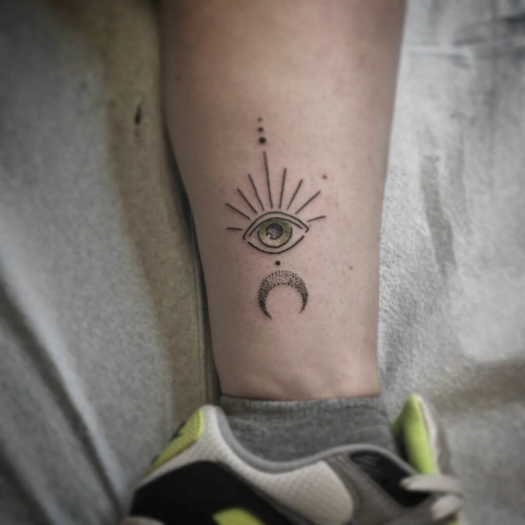 Realistic Eye Tattoo on Forearm by Andrés Acosta