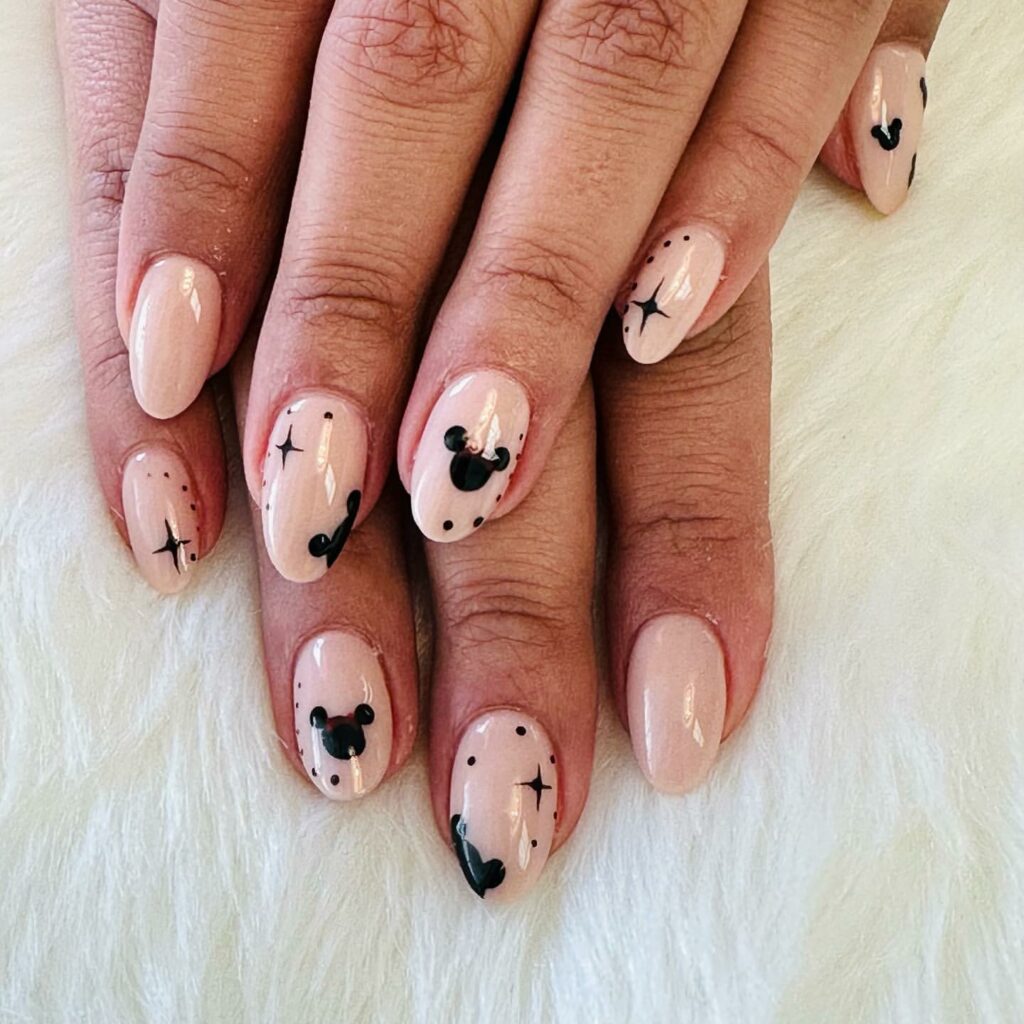 Disney Mickey Mouse Almond Nails