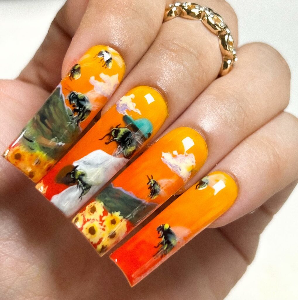 Burnt Orange with Floral