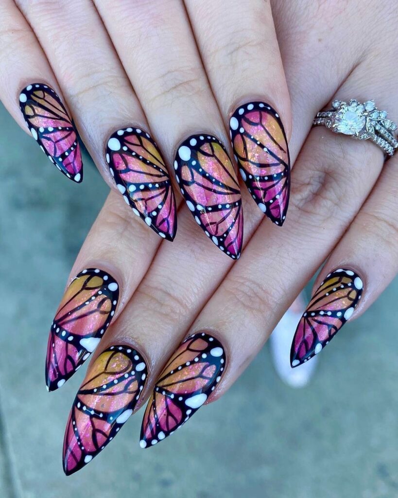 Winged Butterfly Nails