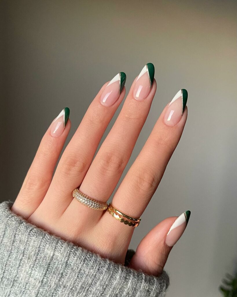 Camouflage green nails
