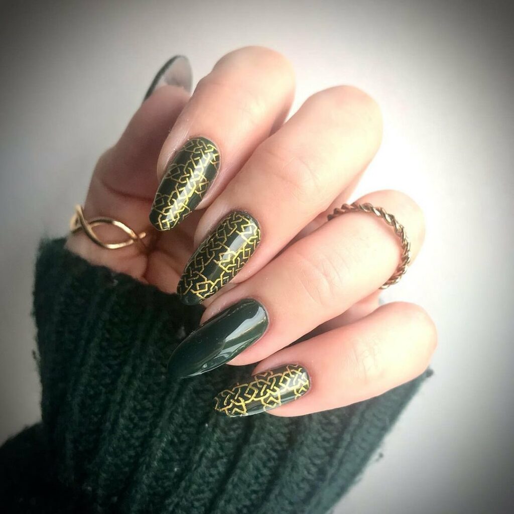 Celtic Green green nails