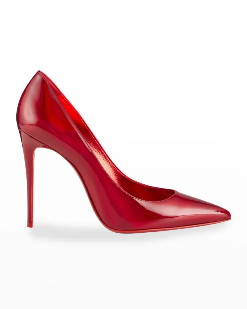 Christian Louboutin Kate Patent Pointed-Toe Red Sole High-Heel