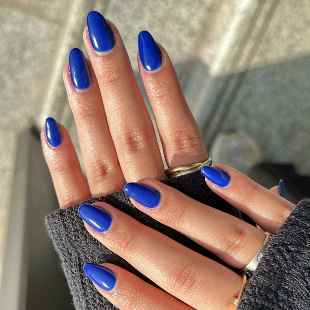Coffin Royal Blue Nails  Vibrant Guide