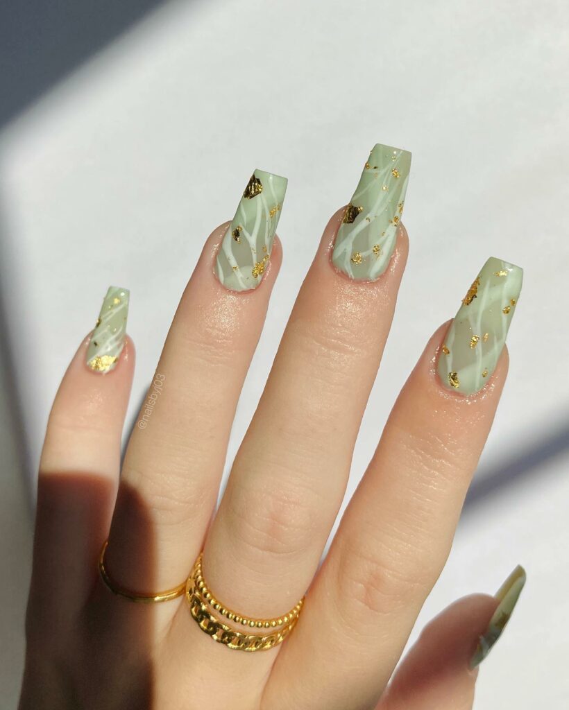 Jade Green Nails