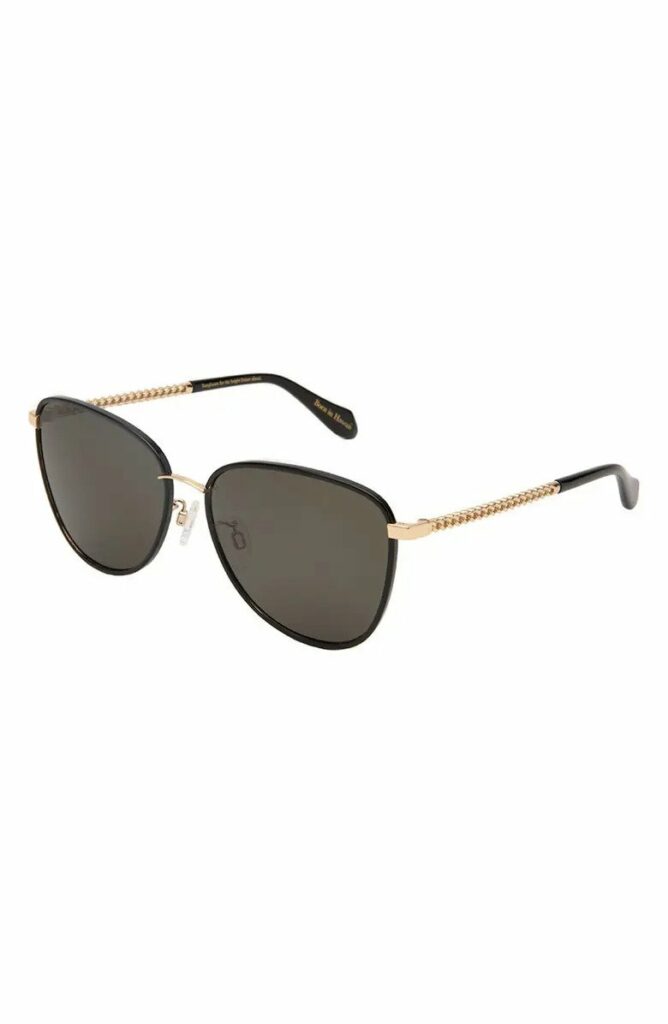 Leahi 59mm Nose Pads Polarized Round Sunglasses