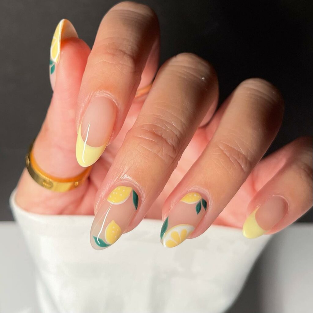 Citrus-Inspired Yellow Nails