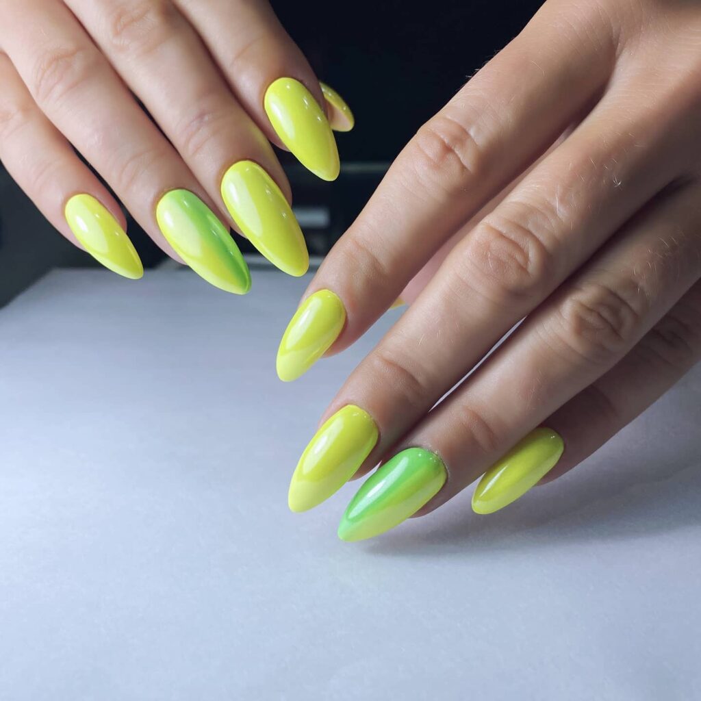 Lime Green Nails