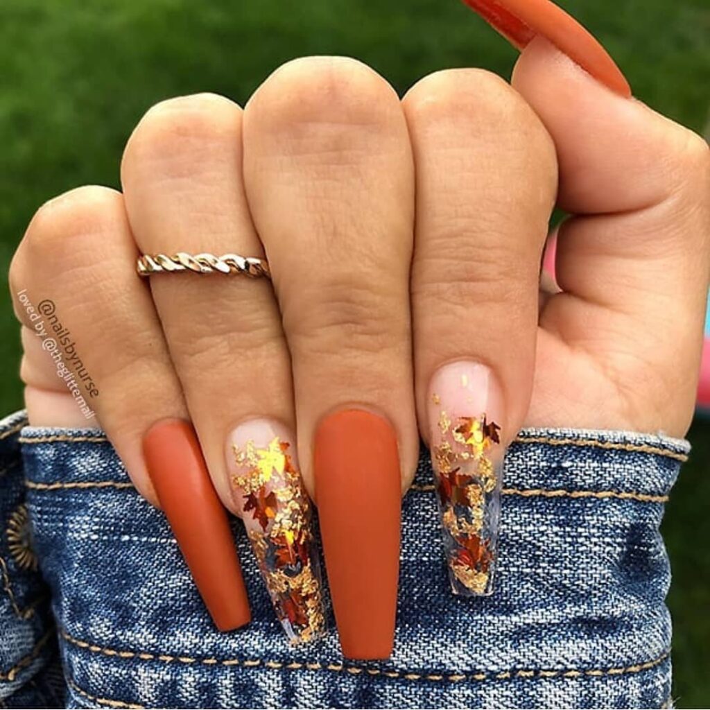 Matte Burnt Orange nails