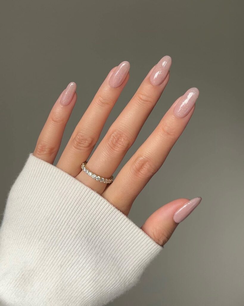 Glossy Nude Nails