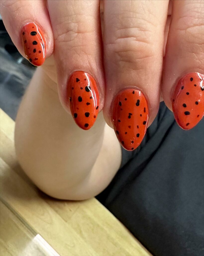 Polka-Dot Burnt Orange