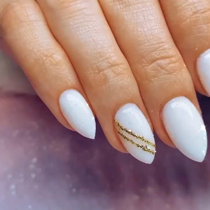 Pure White Dip Nails