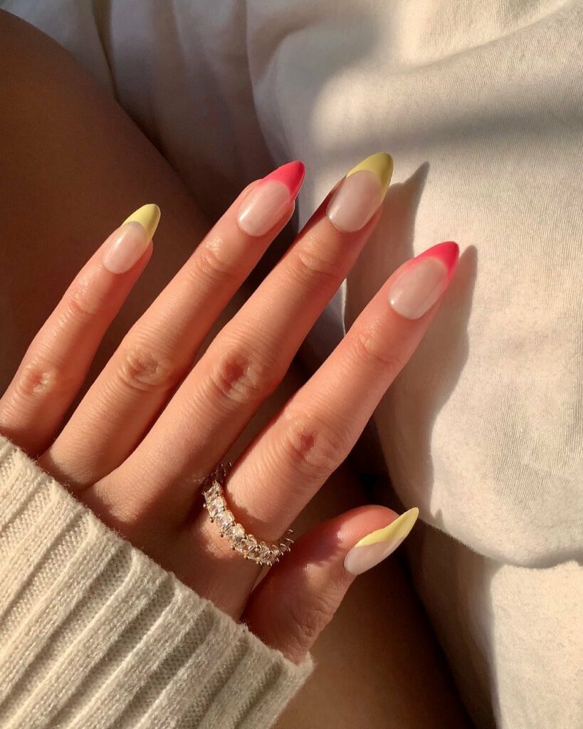 Gradient Almond Nails