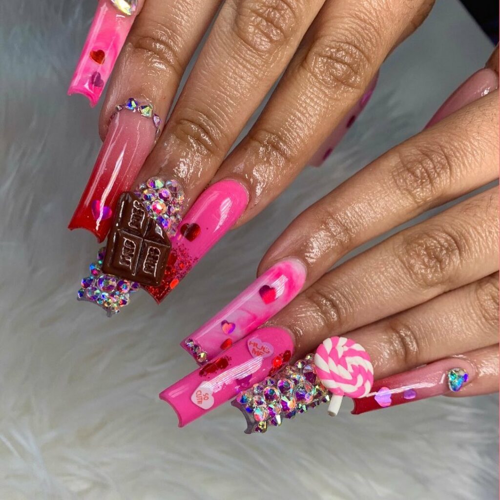 Sweet Tooth Inspired Acrylic Nails