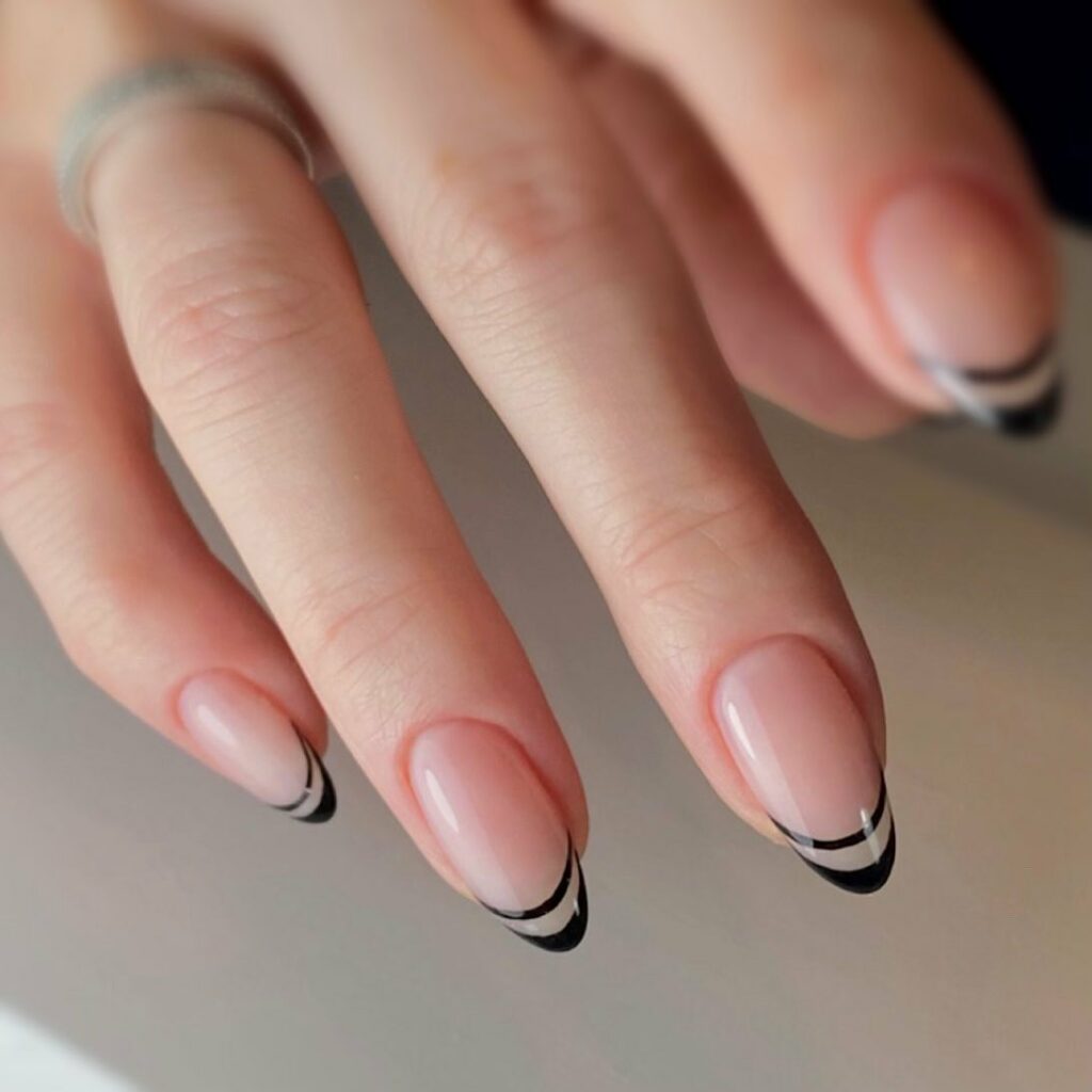 French Black Nails with a Twist