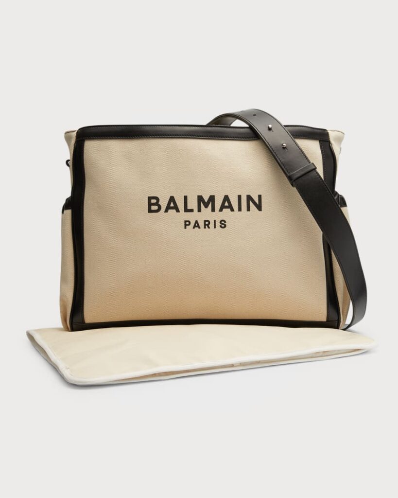 Balmain Logo-Print Diaper Bag