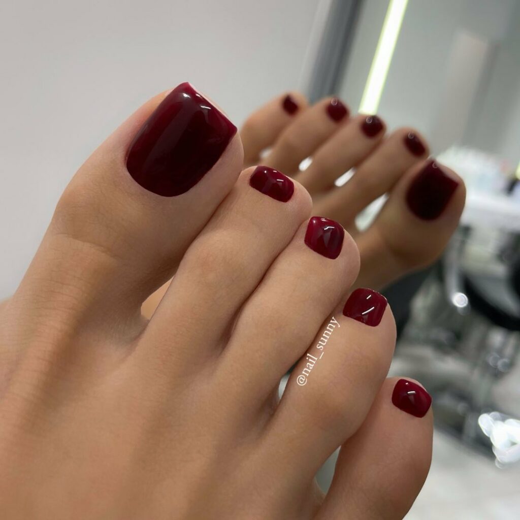 Valentine's Day Inspired Red Toe Nails
