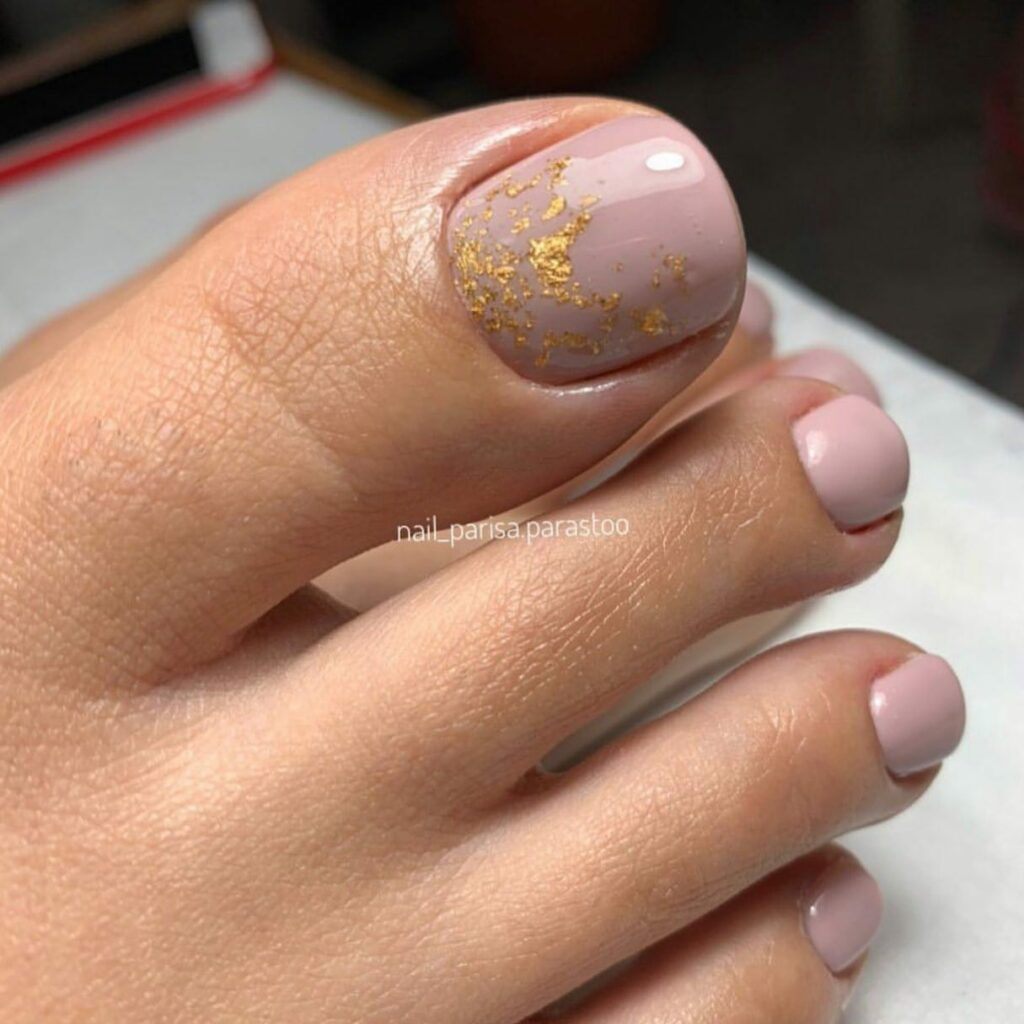 Glitter Ombre Toe Nails