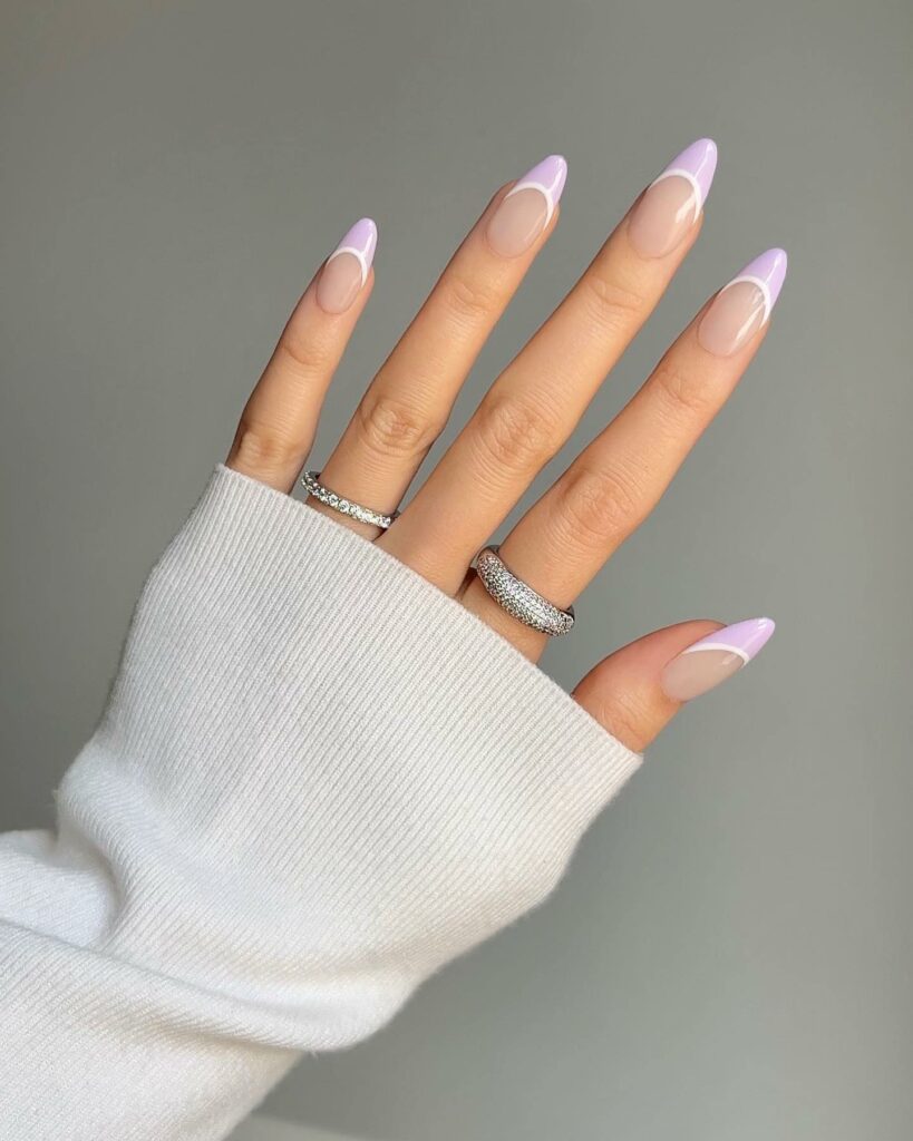 Lavender french nails