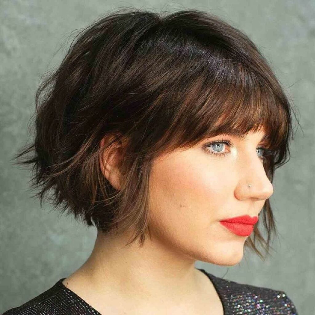 Layered Bob with Bangs