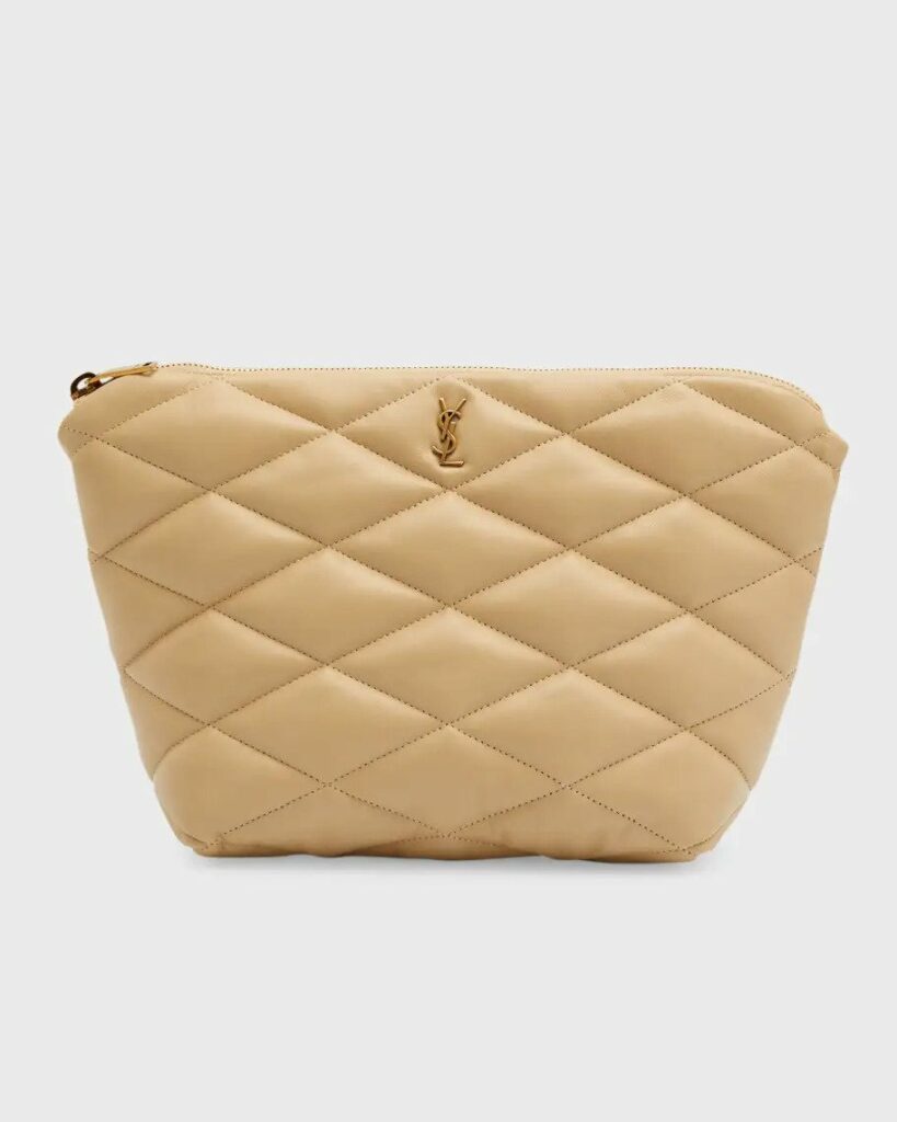 SADE YSL QUILTED LAMBSKIN POUCH CLUTCH BAG