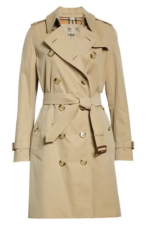 burberry kensington cotton trench coat