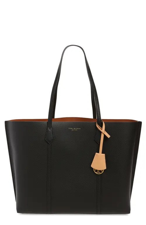 tory burch perry triple compartment leather tote