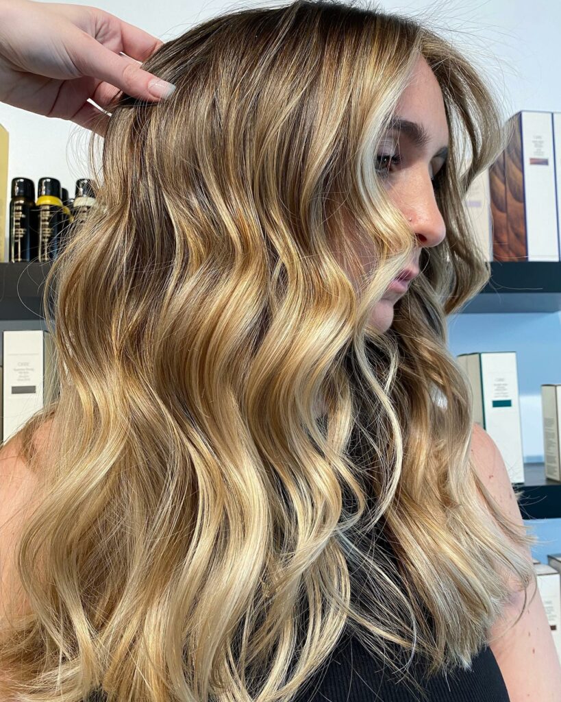 Heavy Golden Balayage for the Blonde-Curious
