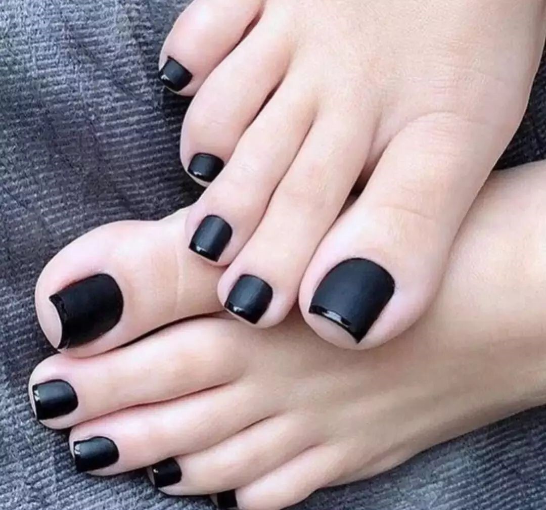 50 LATEST BLACK FRENCH PEDICURE IDEAS TO TRY IN 2024!