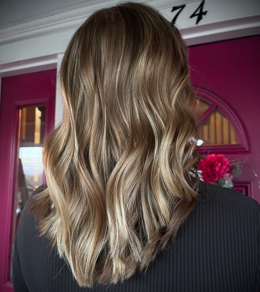 Light Brown Hair with Amber Blonde Highlights